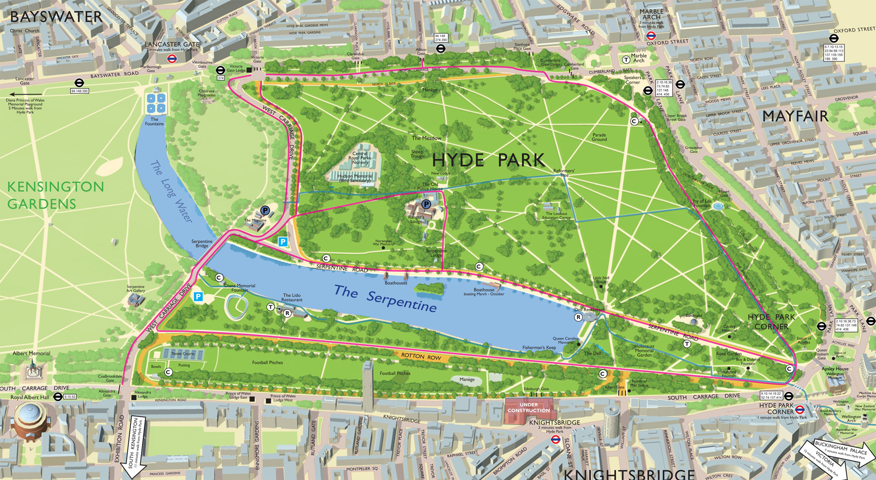 Hyde Park London Maps